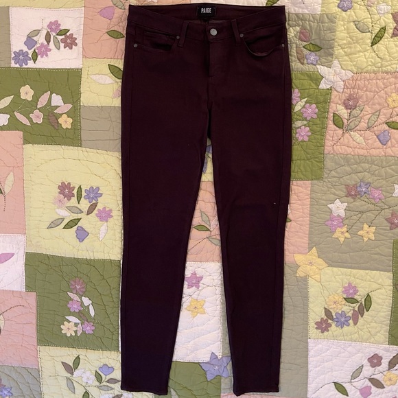 Paige Verdugo Ultra Skinny in Deep Wine - Picture 3 of 9